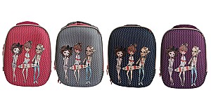 Ghiozdan Miqiney ST04799/ 62822, 2 compartimente, 4 culori