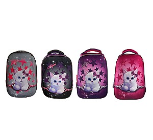 Ghiozdan Miqiney ST04803 / 8050, 2 compartimente, 4 culori