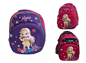 Ghiozdan Miqiney ST04805 / 8101, 3 compartimente, 3 culori