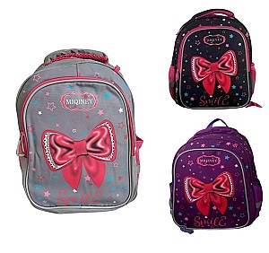 Ghiozdan Miqiney ST04809 / 52827, 2 compartimente, 3 culori