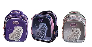 Ghiozdan Miqiney ST04816 / 52837, 3 compartimente, 3 culori