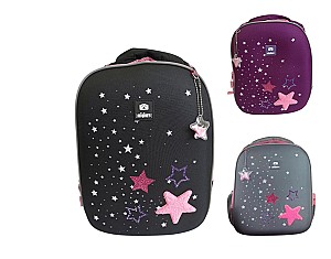 Ghiozdan Miqiney ST04820 / 62817, 2 compartimente, 3 culori