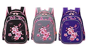 Ghiozdan Miqiney ST04824 / 52836, 3 compartimente, 3 culori