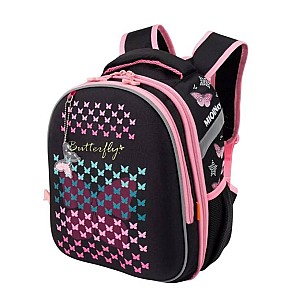 Ghiozdan Miqiney ST04825 / 72851, 2 compartimente, negru