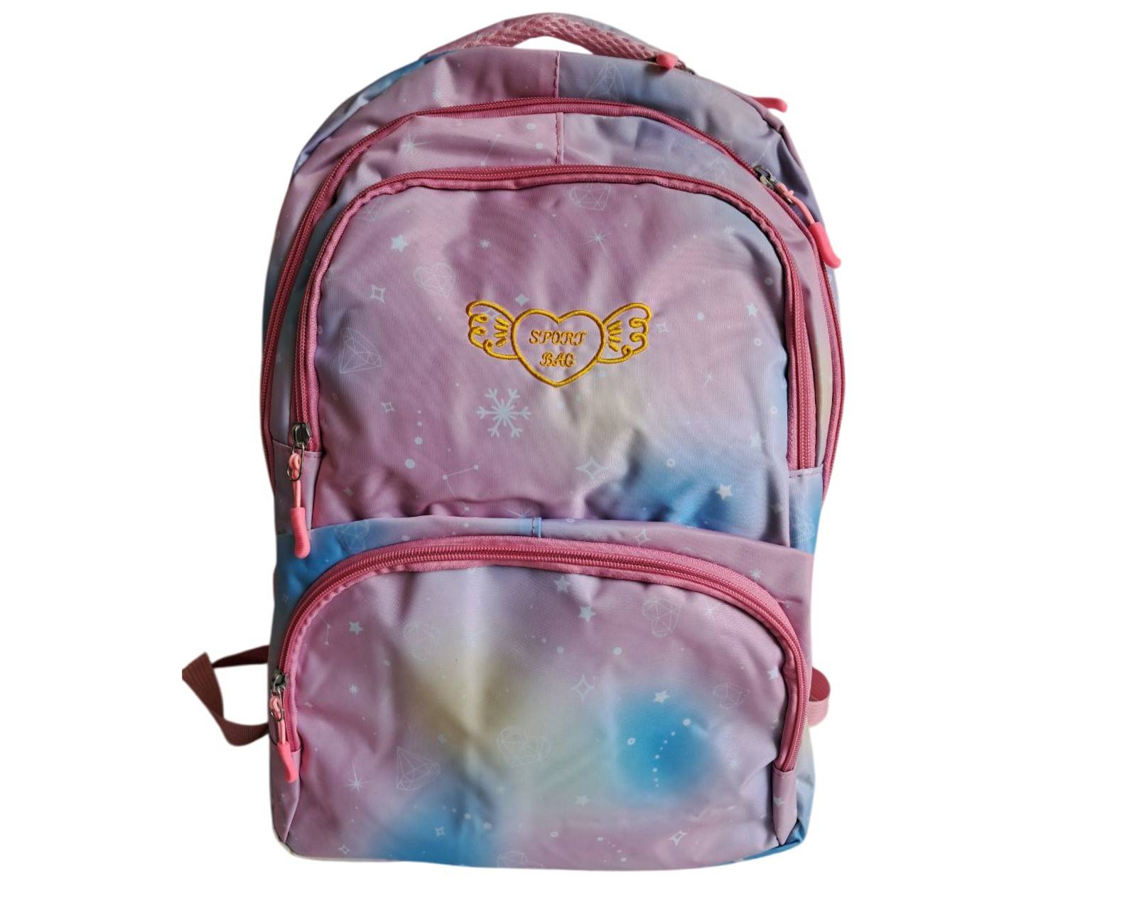 Ghiozdan ST04847 / 1639-10, 3 compartimente, violet-roz