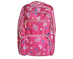 Ghiozdan ST04853 / 1639-9, 2 compartimente, rosu-roz