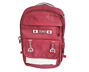 Ghiozdan ST04891 / 506, 2 compartimente, rosu-inchis