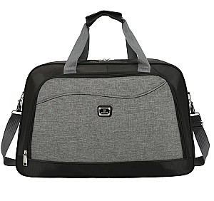 Geanta sportiva ST05001, 2 compartimente, gri-negru