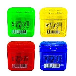 Ascutitoare Centrum 82721 plastic, dubla, cu container, asortata