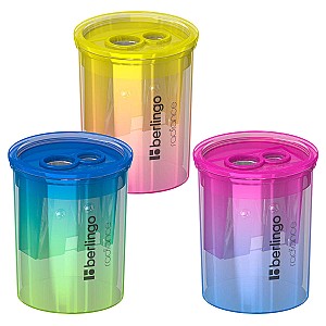 Ascutitoare Berlingo BBP15027 Radiance, dubla, cu container, asortata