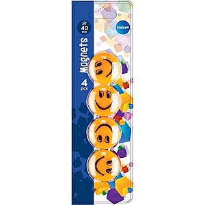 Set magnete Centrum 82111 Smile, 4 cm, 4 bucati galben