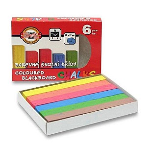 Creta pentru tabla Koh-I-Noor, color, patrata, 6 bucati V011251