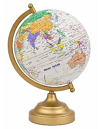 Glob cu harta politica a lumii, d=20 cm ST05053 auriu