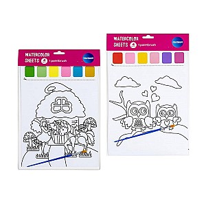 Foi de colorat cu paleta Centrum 80256 A4 4 foi, cu pensula