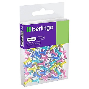 Pioneze-cuie Berlingo PN5030e colorate, pastel, 50 bucati