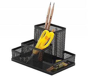 Suport pentru hartie Q-CONNECT KF15112 metalic, 4 sectii, plasa, negru