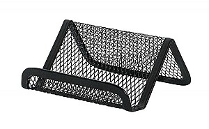 Suport pentru cartele de vizita Q-CONNECT KF04728, metalic, plasa, negru