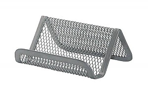 Suport pentru cartele de vizita Q-CONNECT KF04729, metalic, plasa, argintiu