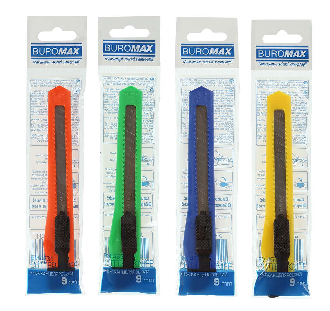 Cutter  9 mm Buromax BM.4631 asortat