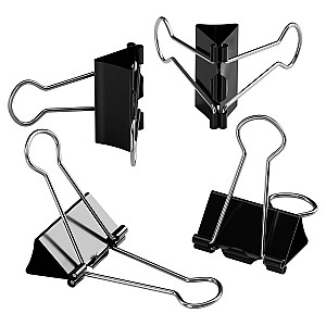 Bindere 25mm, negru, 12 buc.