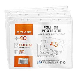 Folii A5  40mic cristal  50 buc. CLASS  ST05050