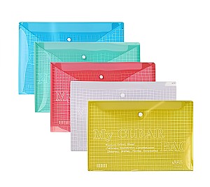 Mapa-plic cu buton 209  4424 WG, A4, subtire, asortat