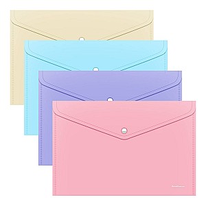 Mapa-plic cu buton ErichKrause 59172 Glossy Pastel A4 asortat