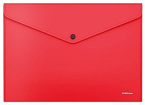 Mapa-plic cu buton ErichKrause 59138 Fizzy Classic A4, rosu