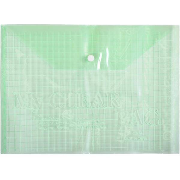 Папка-конверт на кнопке W209-16C, А4, ассорти