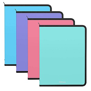 Папка на молнии ErichKrause 59221 Matt А4 ассорти, пастель