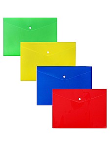 Mapa-plic cu buton 5192 DL, A4, asortat
