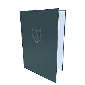 Mapa pentru semnare, cu stema RM, A4, verde