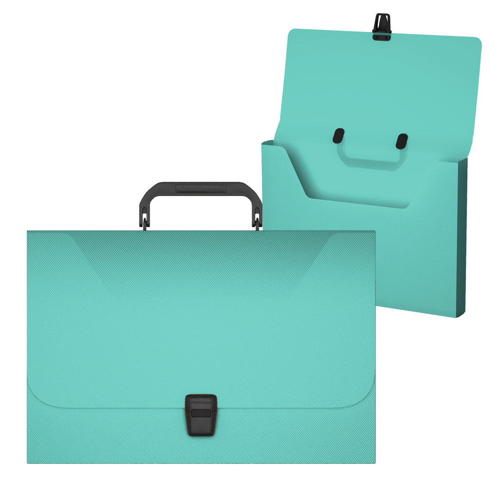 Портфель ErichKrause Matt Pastel 53518, A4, 1 отделение, зеленый