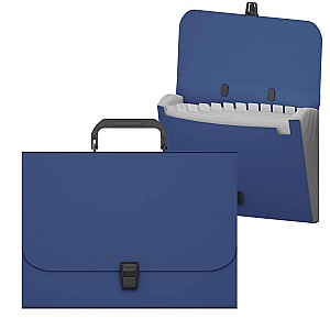 Servieta ErichKrause Matt Classic 50437, A4, 12 sectii, albastru