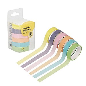 Set banda adeziva decorativa Meshu 10mm x 3m 327283 Macaron 6 bucati