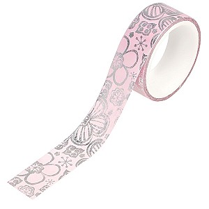Banda adeziva decorativa Meshu 15mm x 3m 327379 Pink elegance