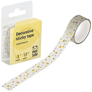 Banda adeziva decorativa Meshu 15mm x 3m 327378 Small hearts