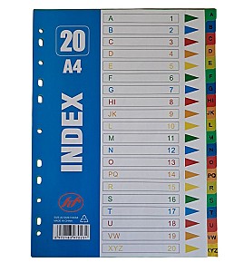 Разделитель N003, А4, цветной, с буквами A-Z