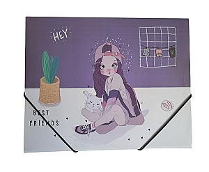 Mapa cu elastic A4, SJD-N001 carton