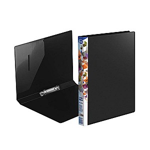 Mapa din plastic cu 2 inele Forofis 91110, A4, negru