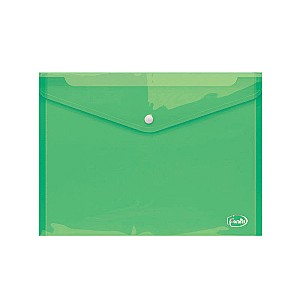 Mapa-plic cu buton Forofis 91170, A4, 0,16 mm, verde transparent