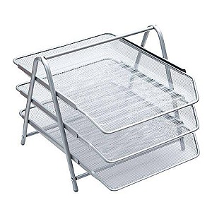 Suport pentru documente orizontal 2003, 3 sectii, metalic, argintiu