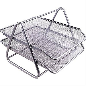 Suport pentru documente orizontal, 2002, 2 sectii, metalic,argintiu