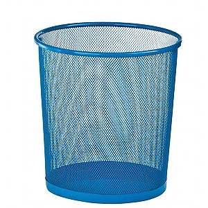 Cos pentru gunoi 5002L, metalic, plasa, albastru