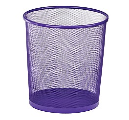 Корзина для бумаг 5002L, металлическая, сетчатая, фиолетовая
