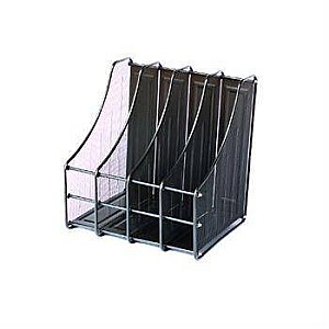 Suport pentru documente vertical 3007C, metalic, 4 sectii, negru