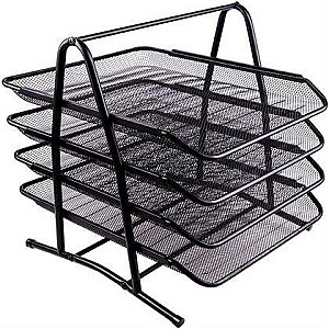 Suport pentru documente orizontal 2003, 4 sectii, metalic, negru