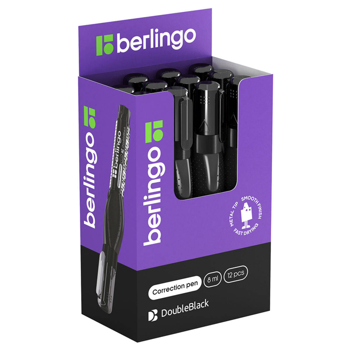 Corector-creion Berlingo KR08005 Double Black 8 ml., virf metalic