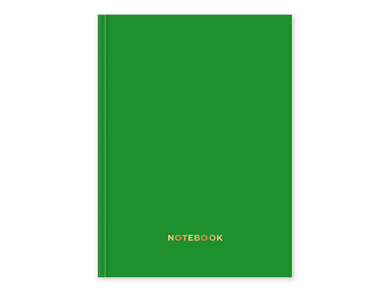 Carnet  A5  80 foi coperta tare, laminare soft-touch, verde