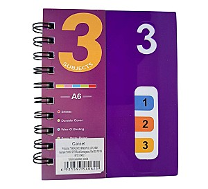 Blocnotes cu separator 120 foi A6 8812 / ST04062 pe spirala